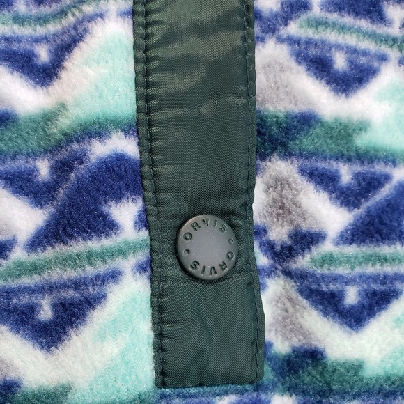 Orvis Fleece Women's Small Pullover Sweater Striped Blue Ski Resort - Picture 6 of 13